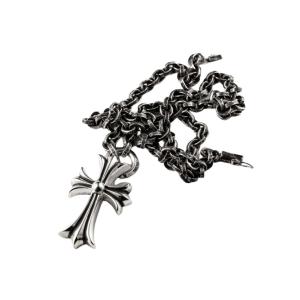 CH cross pendant + paper chain 24 inch necklace SET