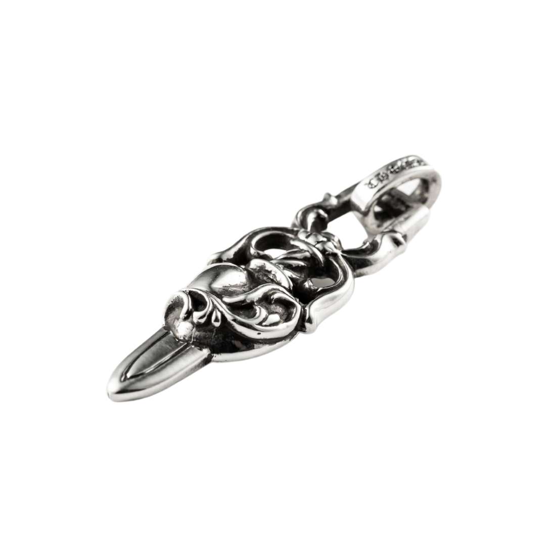 Heart Dagger Pendant + Paper Chain Ring