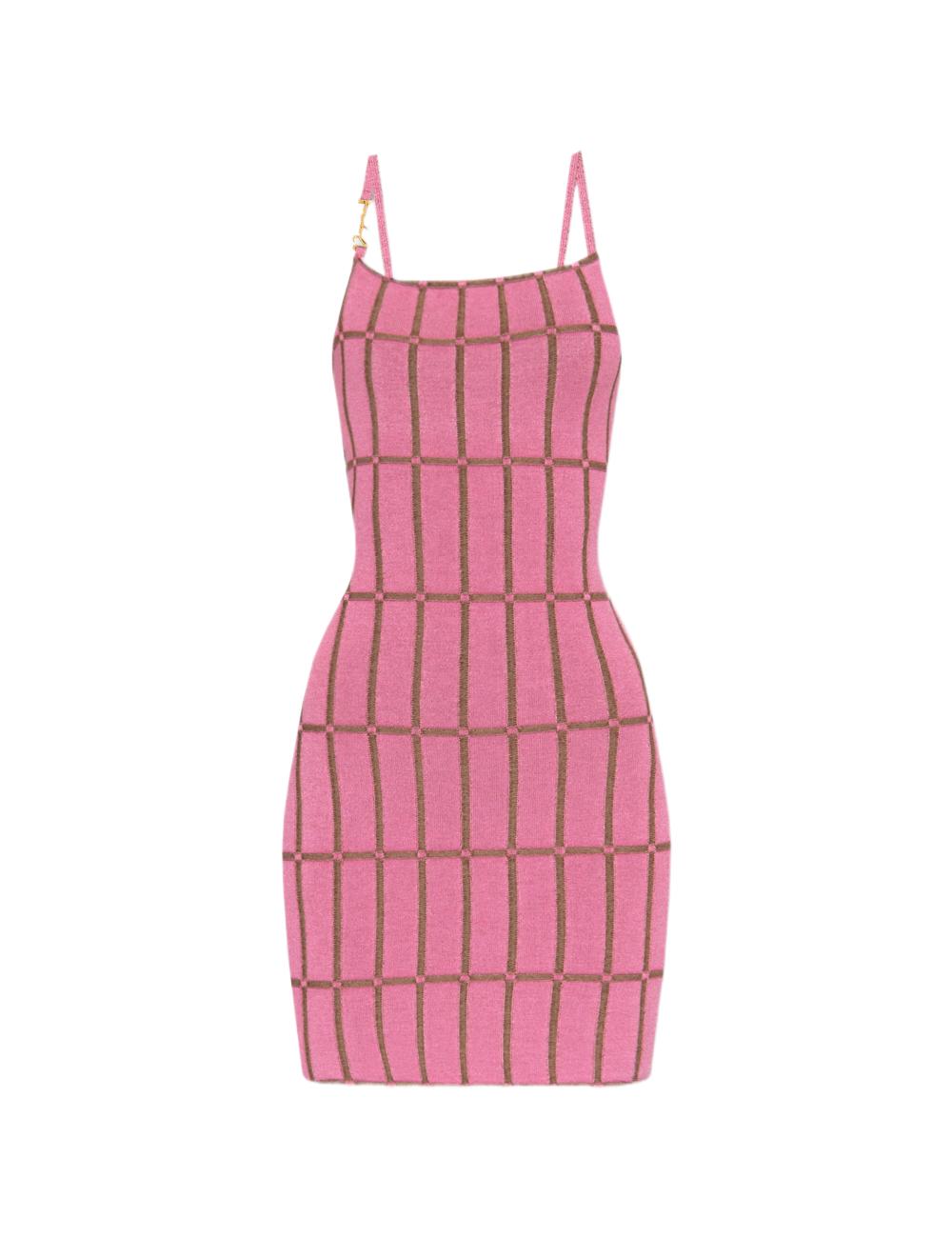 MALHA check knit dress