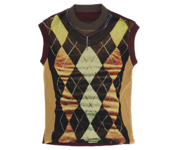 Jean Paul Gaultier argyle knit vest