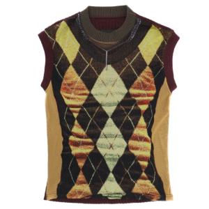 Jean Paul Gaultier argyle knit vest