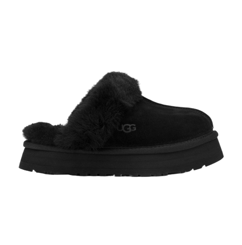 Disket Platform Black Slippers