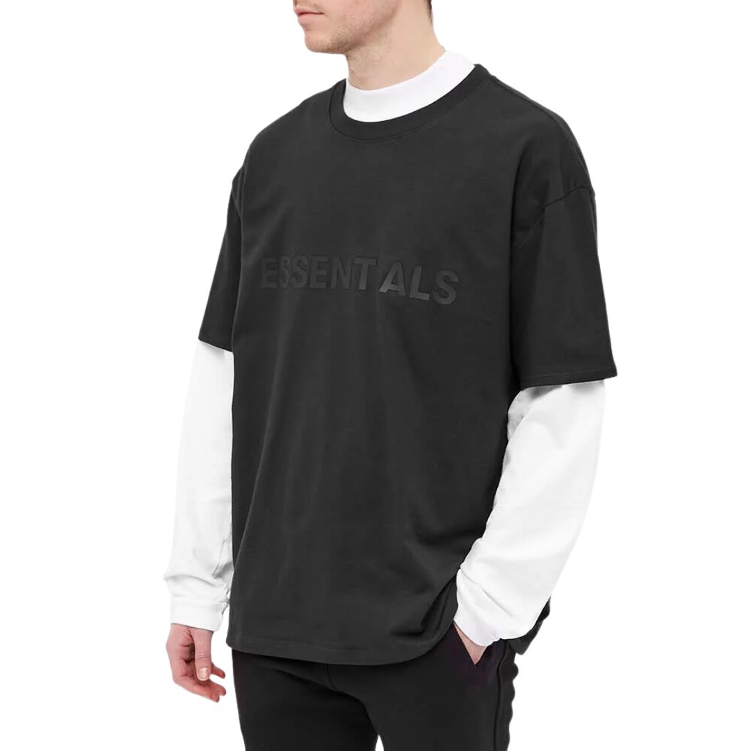 Essentials Front Logo Tee Black