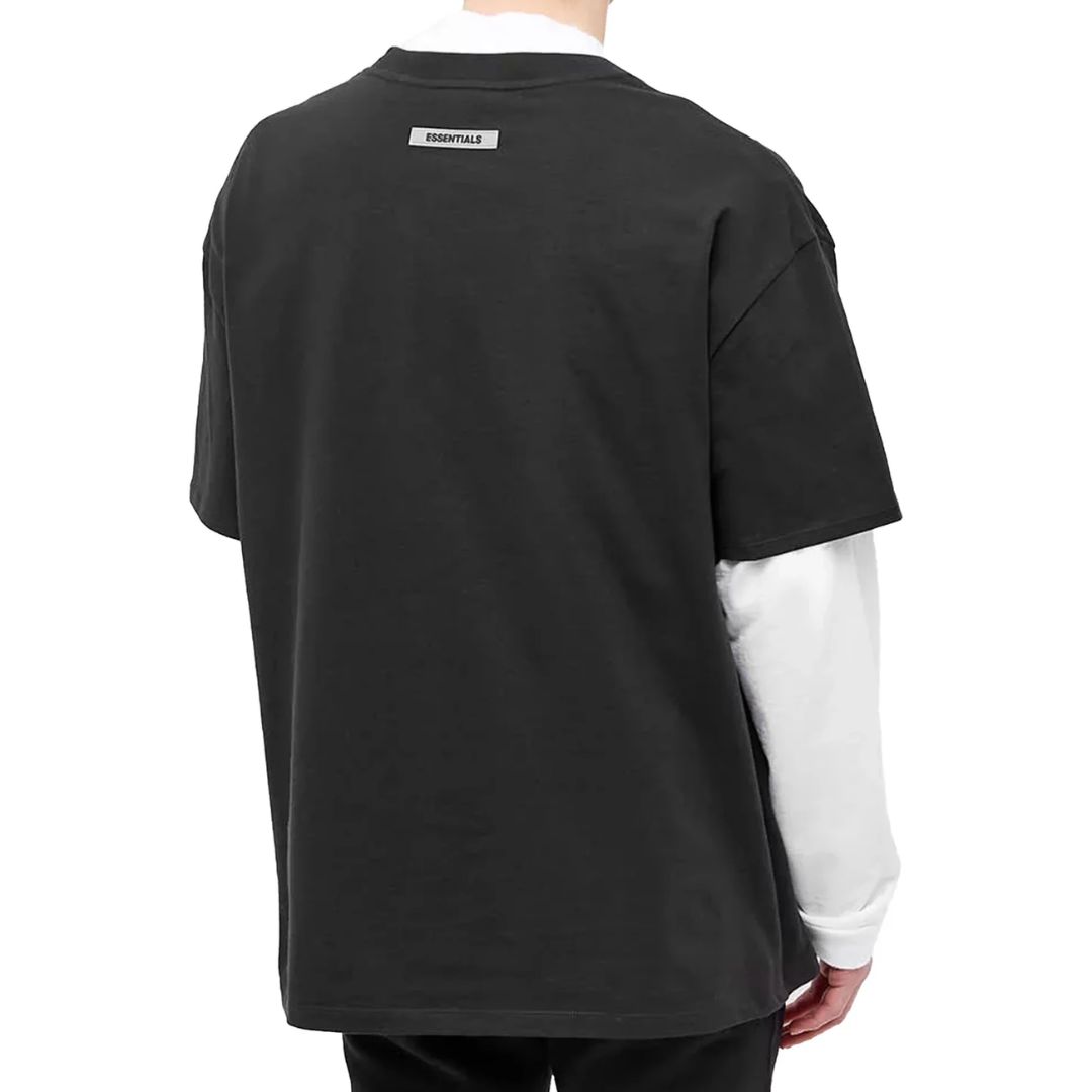 Essentials Front Logo Tee Black