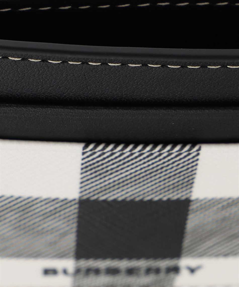Check Print and Leather Card Case