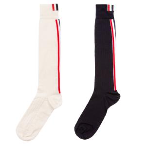 Ribbed Merino Striped Socks 
