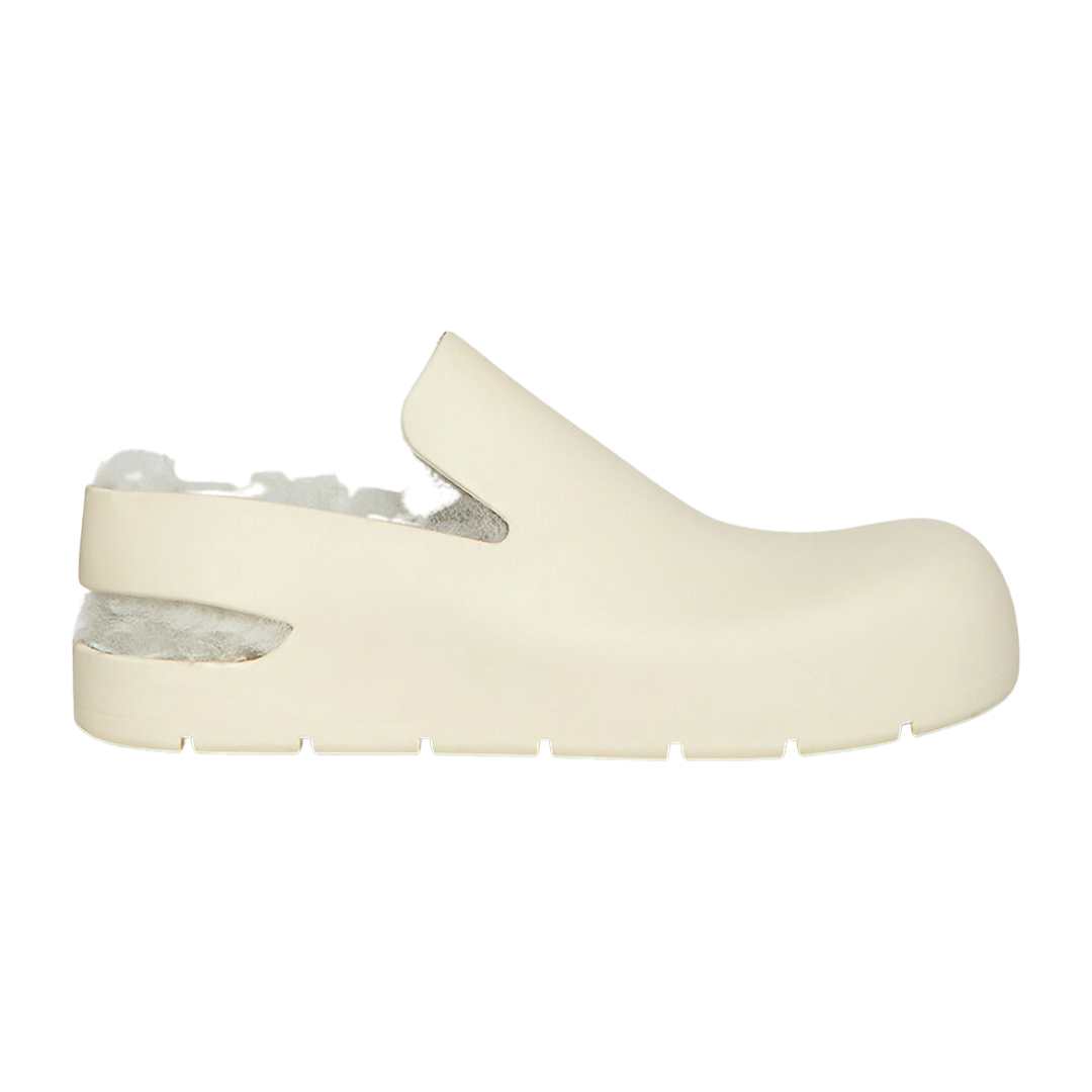 Shearling detail puddle sandals