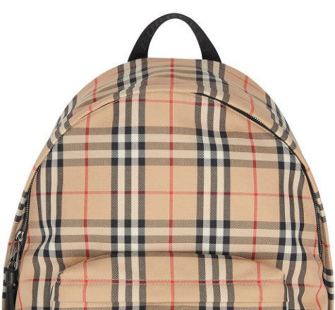 Vintage check nylon backpack