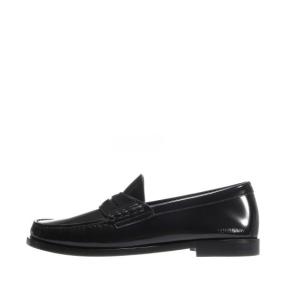 Coin detail leather penny loafers