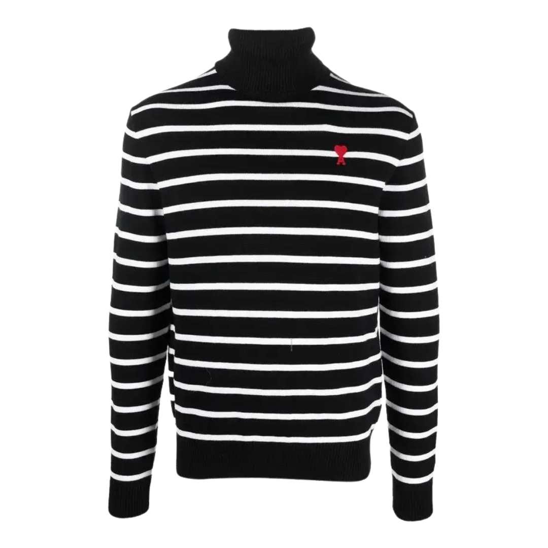 Stripe Ami De Cœur Turtleneck Sweater