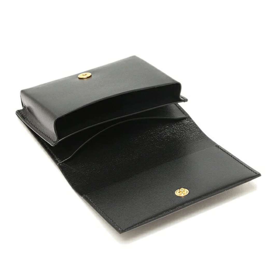 Logo Leather Folded Card Holder