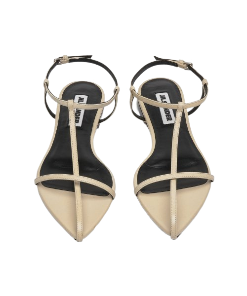 Women's Ankle Buckle Flat Sandal - Beige