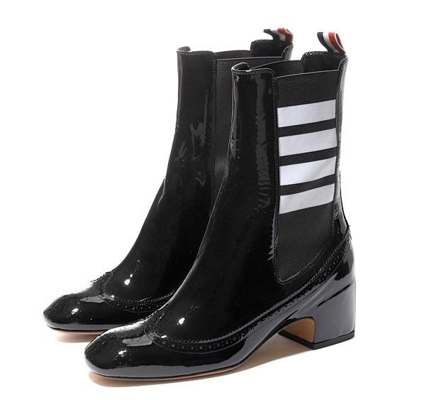 4-bar striped Chelsea boots