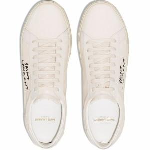 COURT CLASSIC SL/06 EMBROIDERED SNEAKERS IN CANVAS AND LEATHER