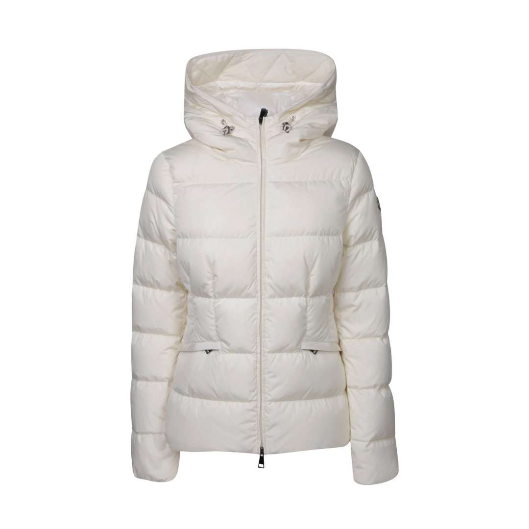 Logo Patch Zip-Up Puffer Coat