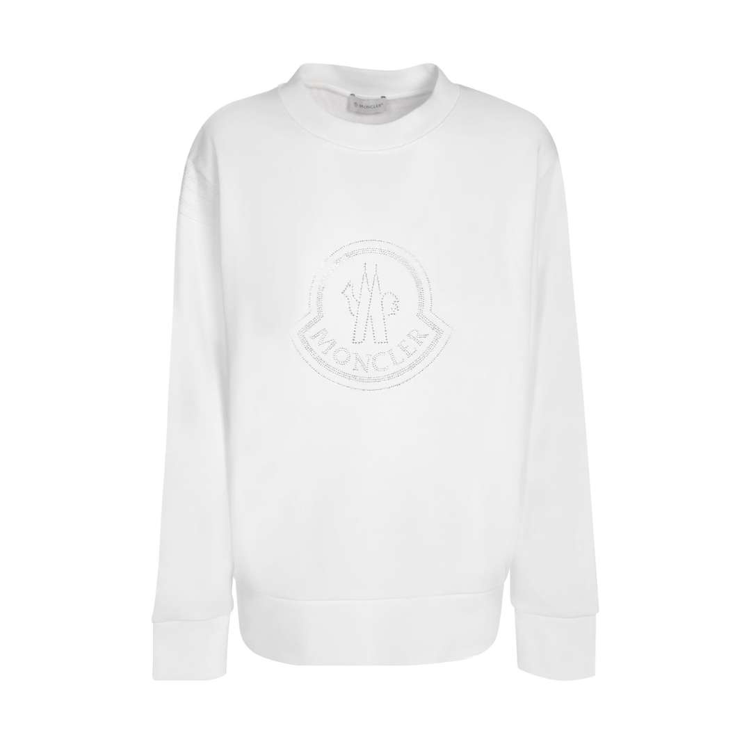 Crystals logo white sweatshirt