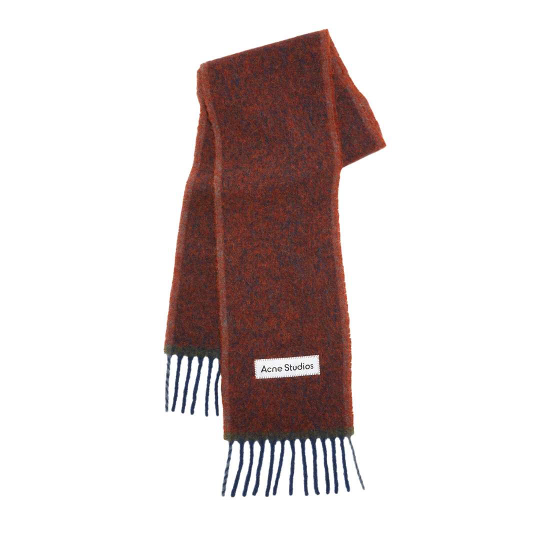 Mohair wool fringe scarf