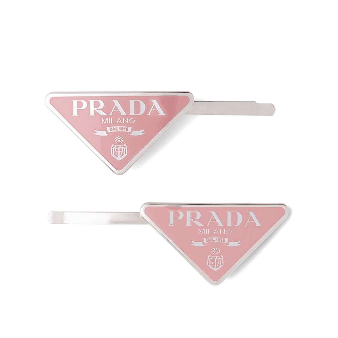 Logo-plaque hair clip