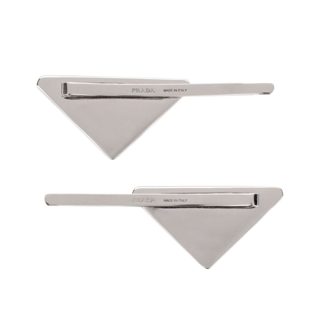 Logo-plaque hair clip