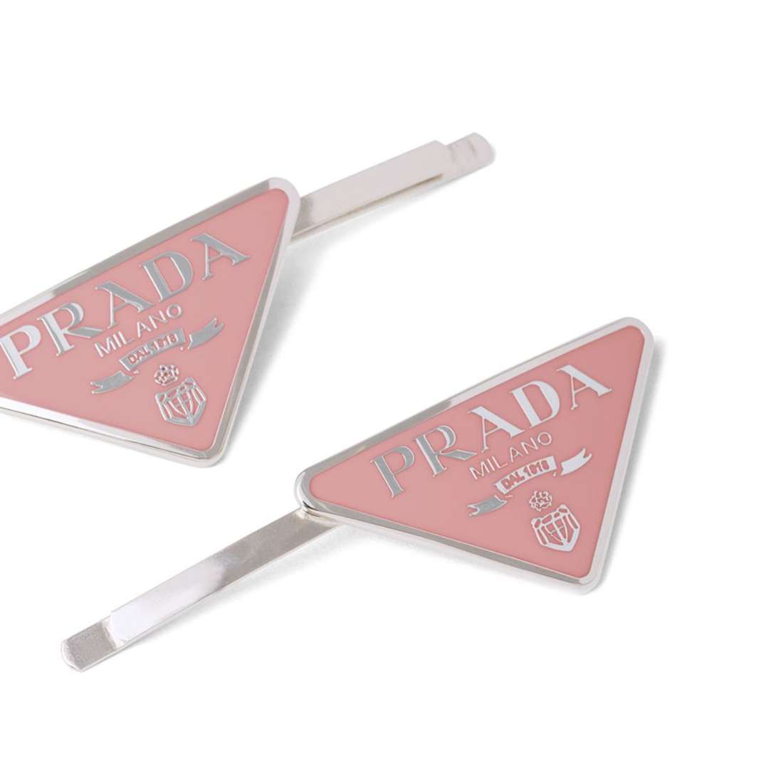 Logo-plaque hair clip