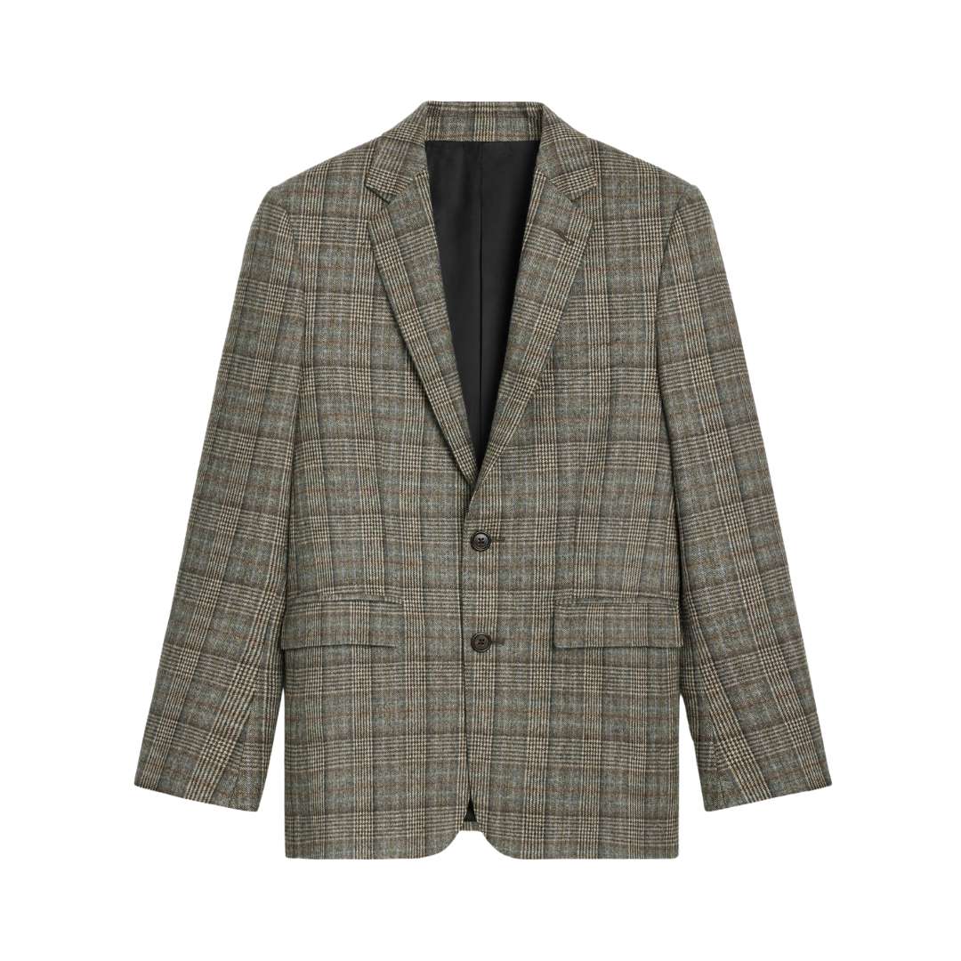 Short jacket in prince of wales flannel