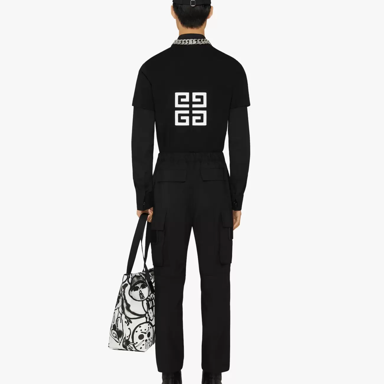 T-shirt slim con ricamo GIVENCHY 4G