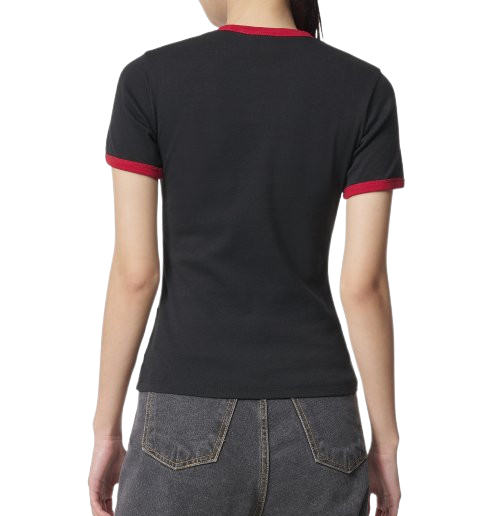 Women's Slim Redaction Logo Contrast Short Sleeve T-Shirt
