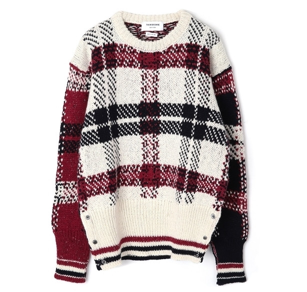 Donegal jacquard tartan knit 