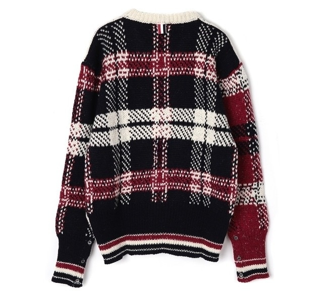 Donegal jacquard tartan knit 