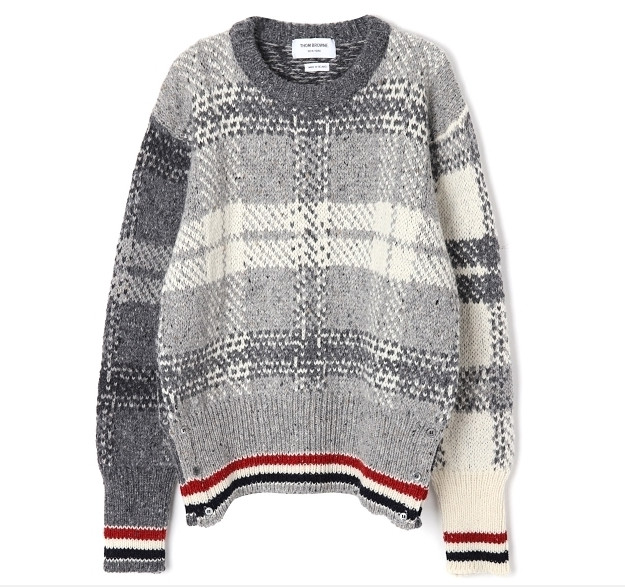 Jacquard mohair wool knit