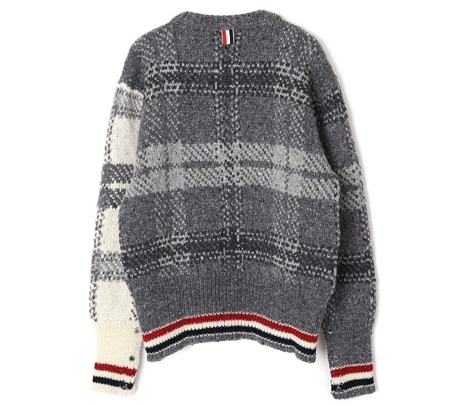 Jacquard mohair wool knit