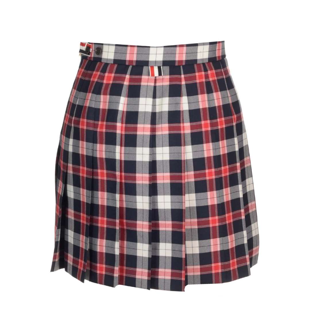 Checkered Pleated Mini Skirt