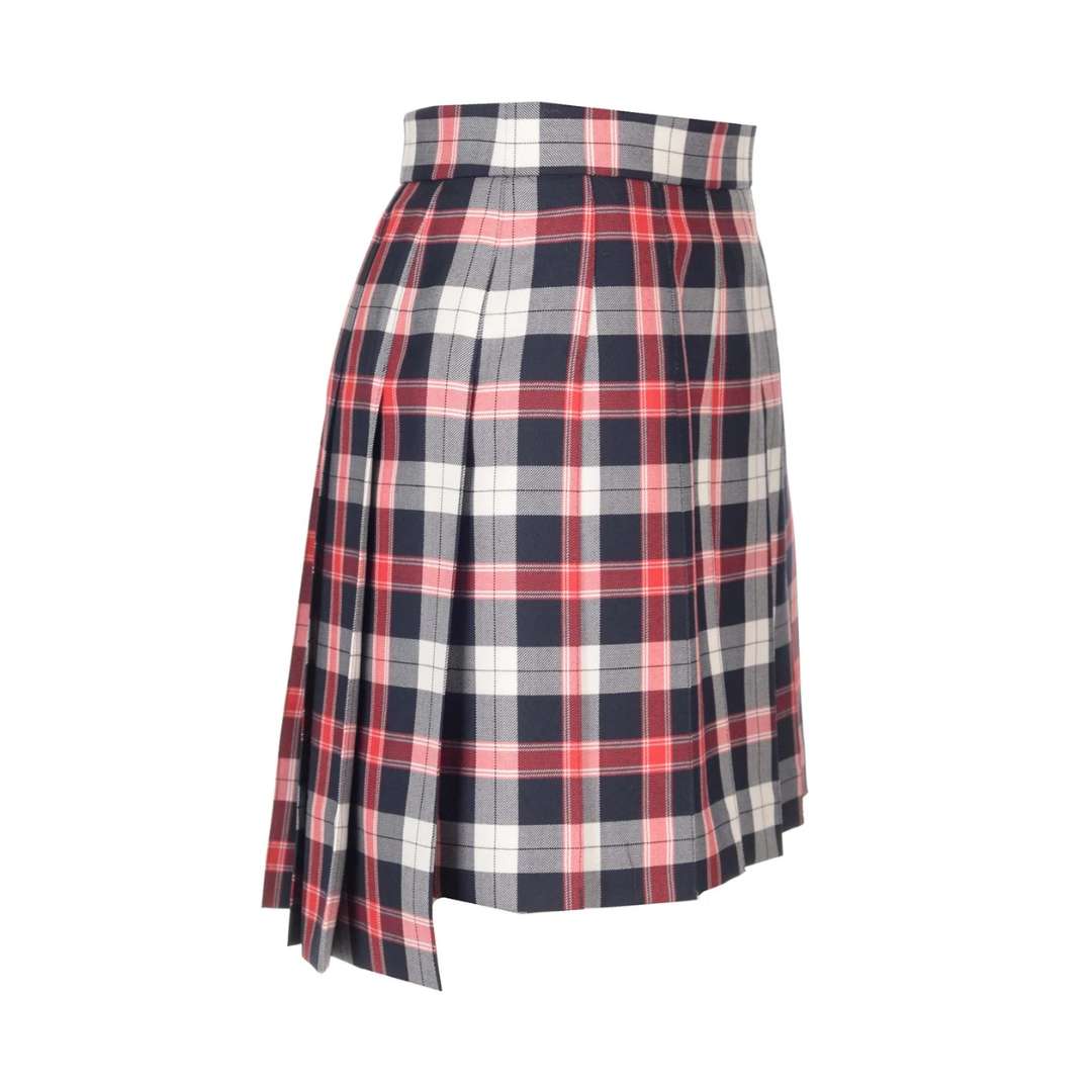 Checkered Pleated Mini Skirt