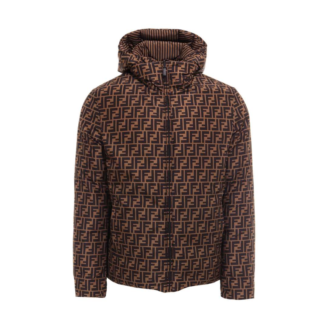 Nylon reversible down jacket