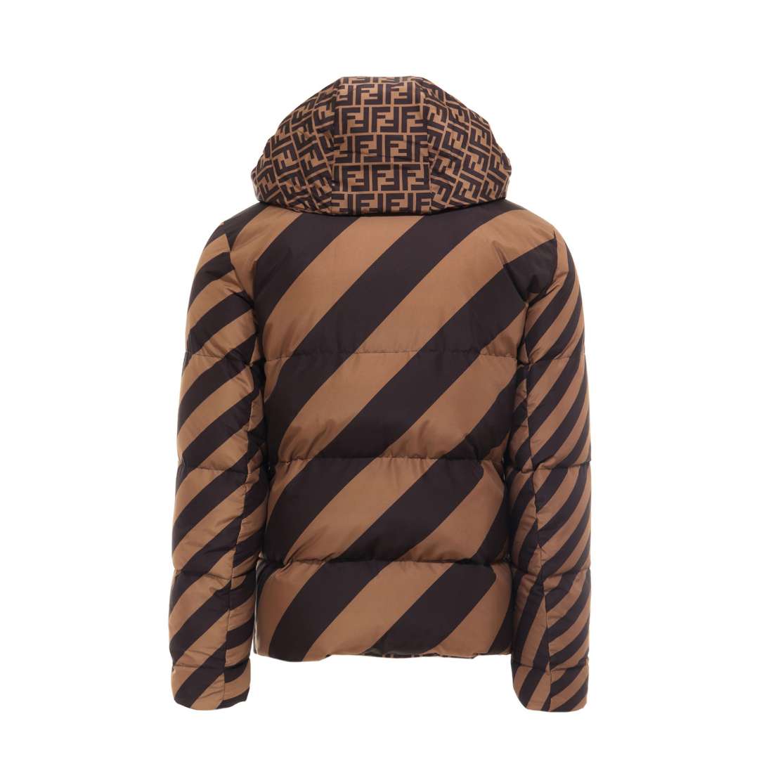 Nylon reversible down jacket