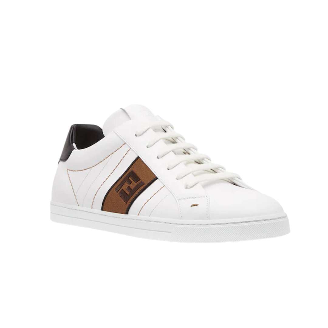 White leather low-tops