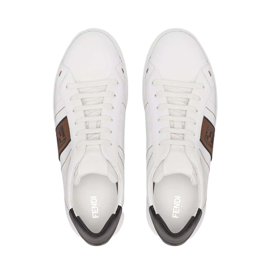 White leather low-tops