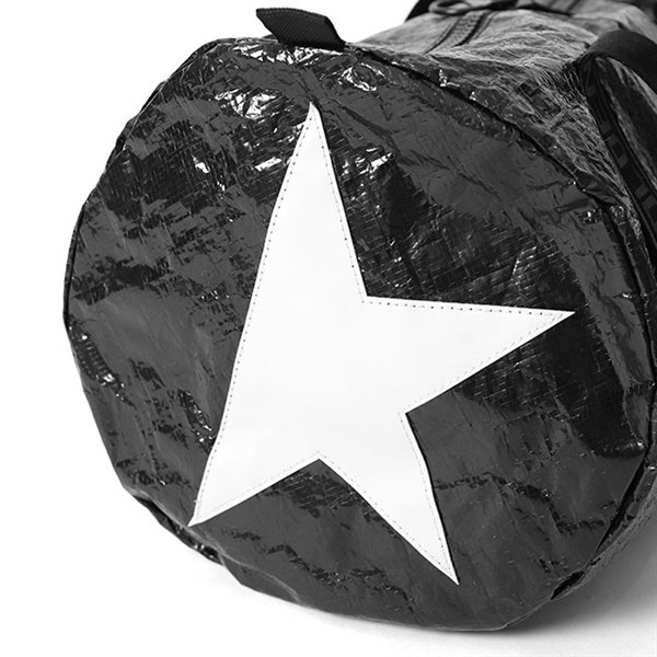 side white star duffel bag