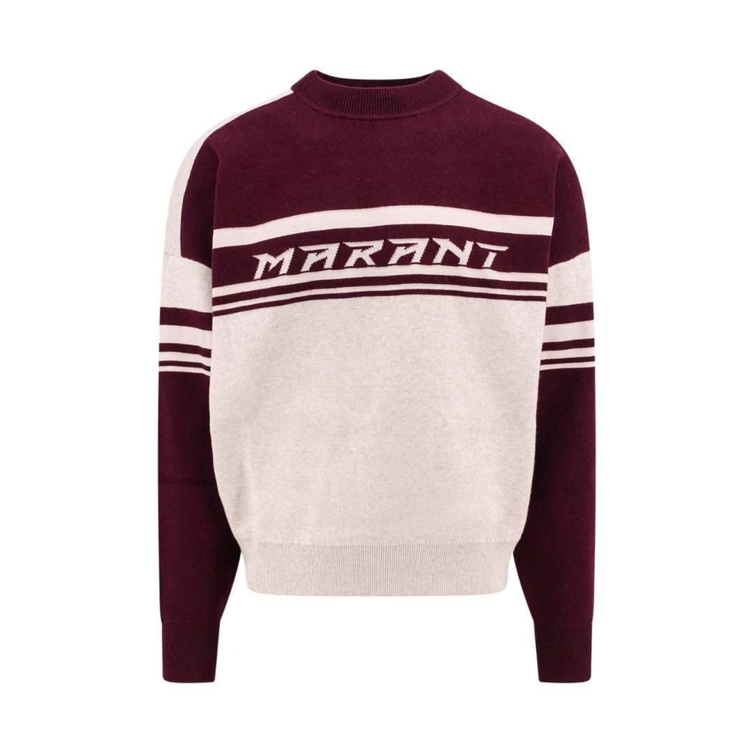 Colour Block Crew Sweat Dark Plum