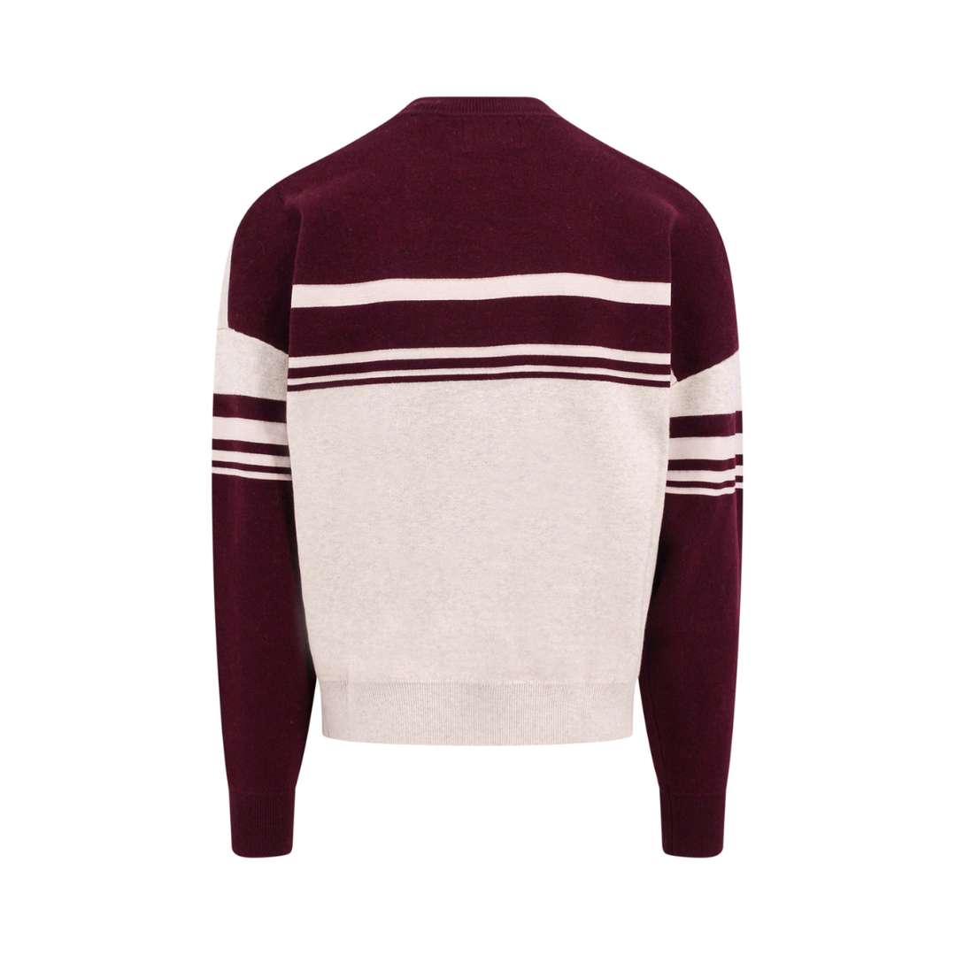 Colour Block Crew Sweat Dark Plum