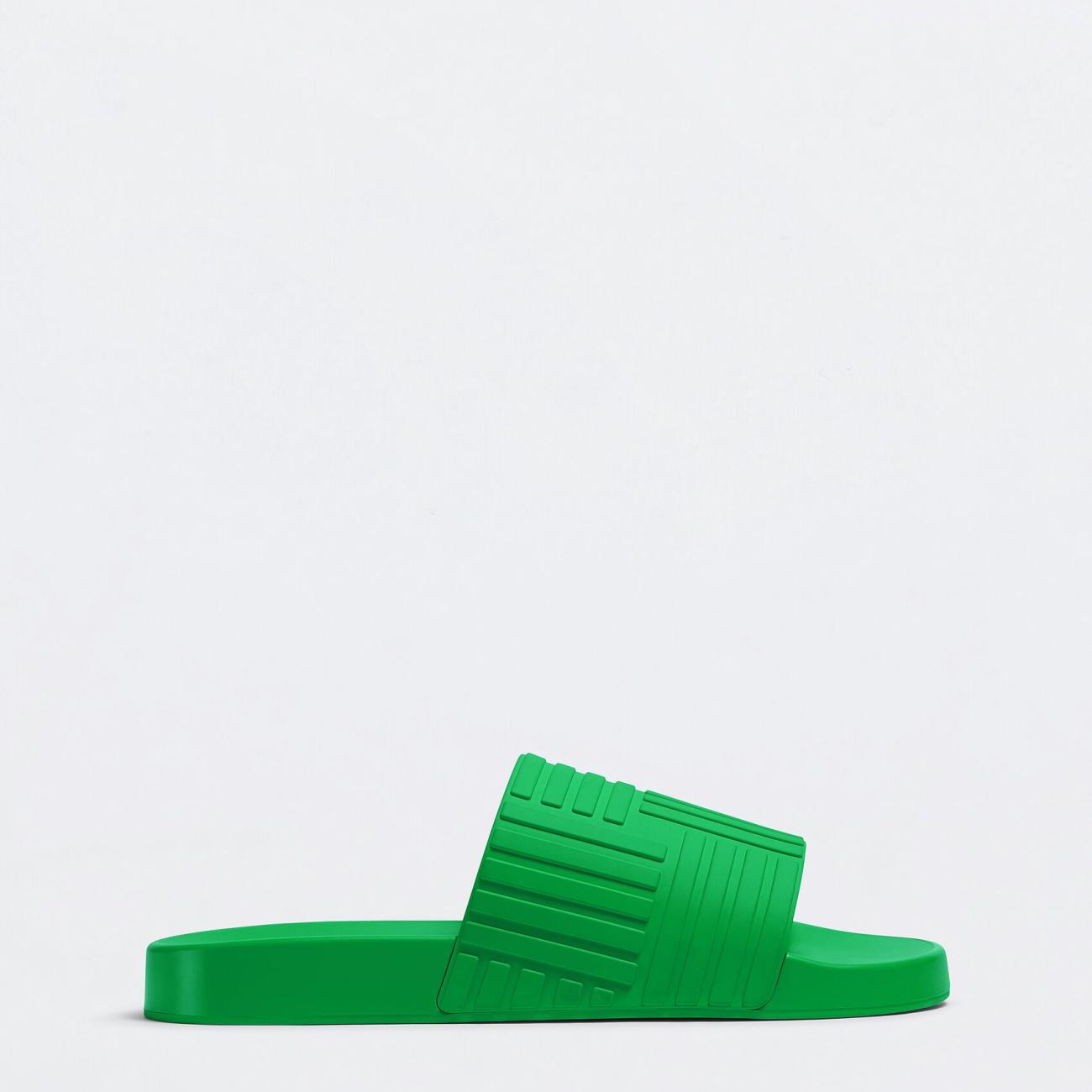 Bottega Veneta Rubber Slider Parakeet