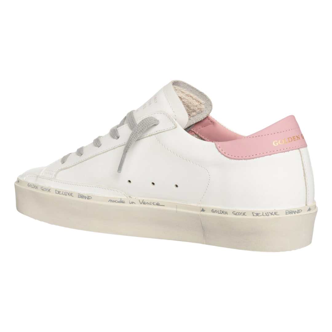 Hi Star Sneakers White Leather Suede Pink Star