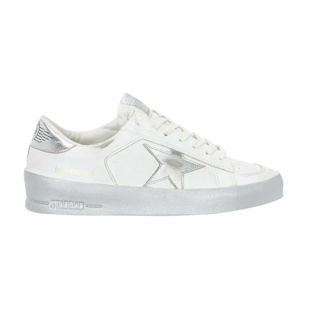 Stardan sneakers, silver heels, silver star