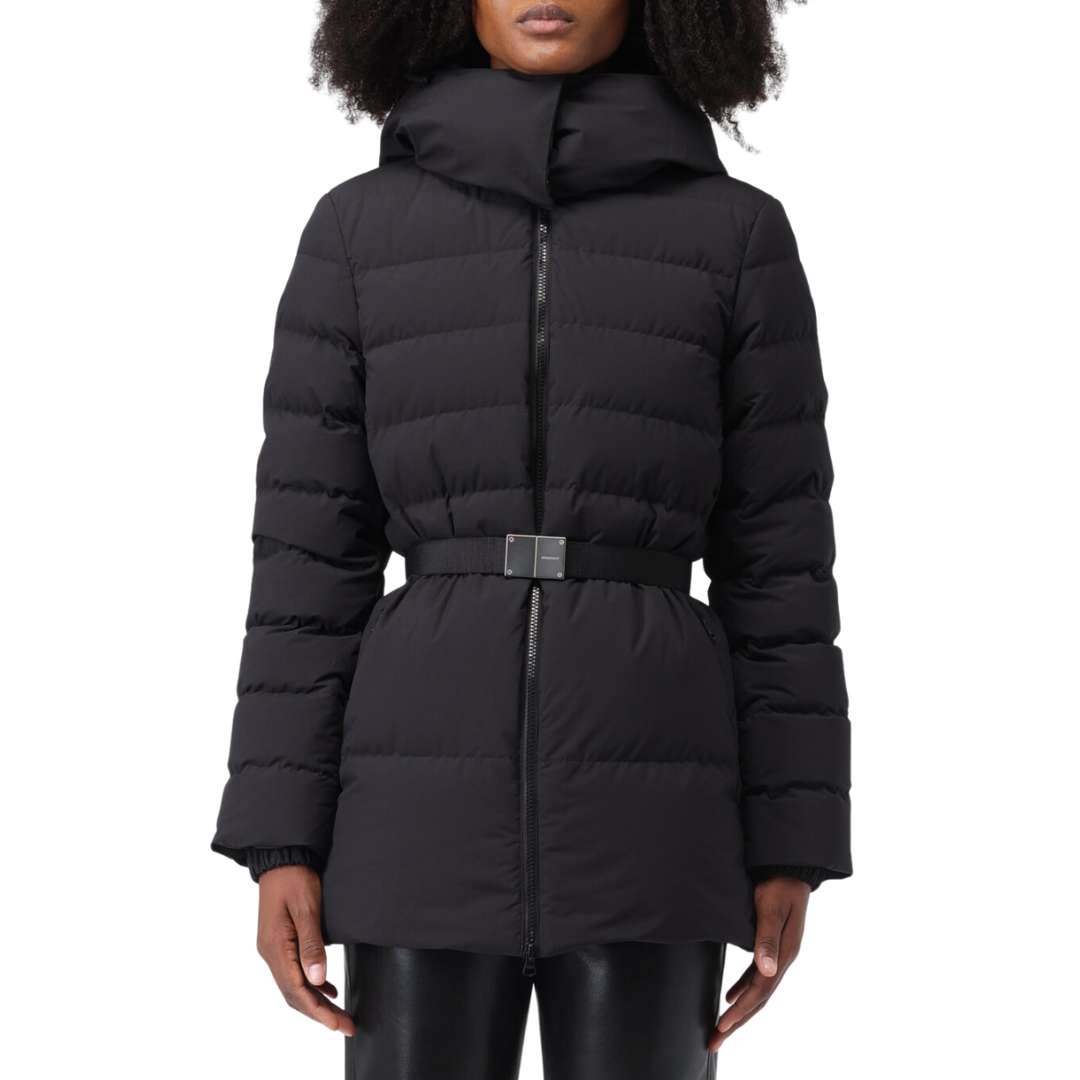 Belted Hooded Padded Jacket