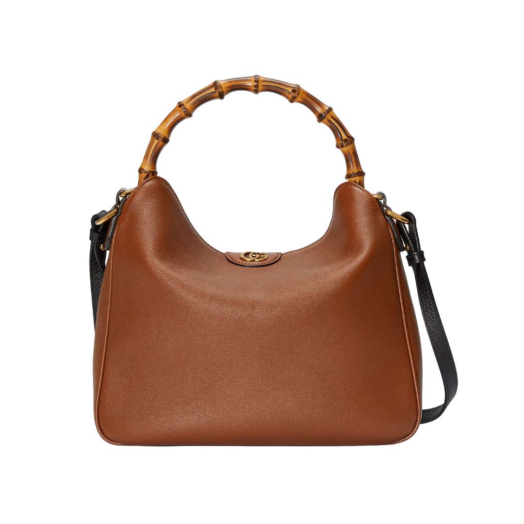 Diana medium shoulder bag in cuir leather