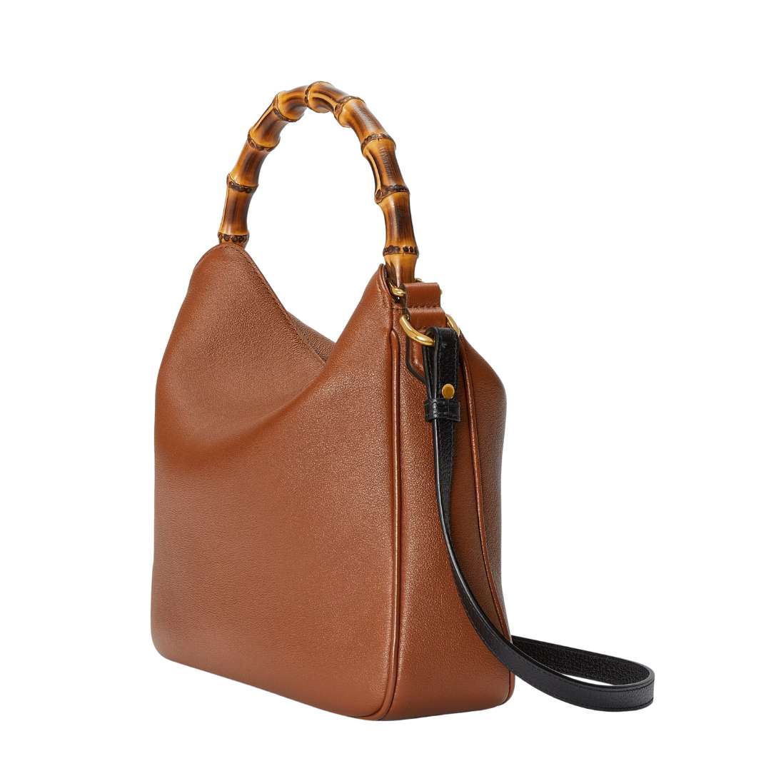 Diana medium shoulder bag in cuir leather