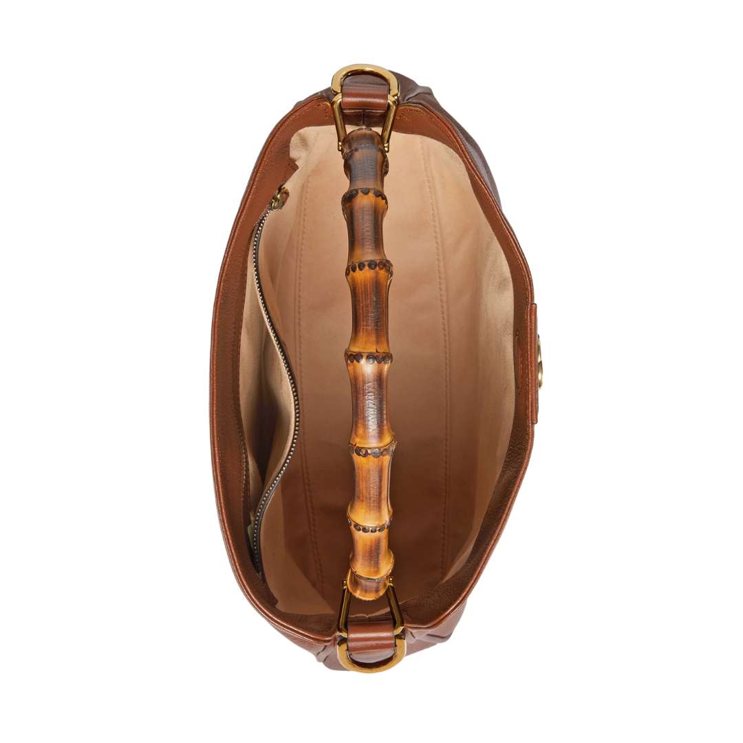 Diana medium shoulder bag in cuir leather