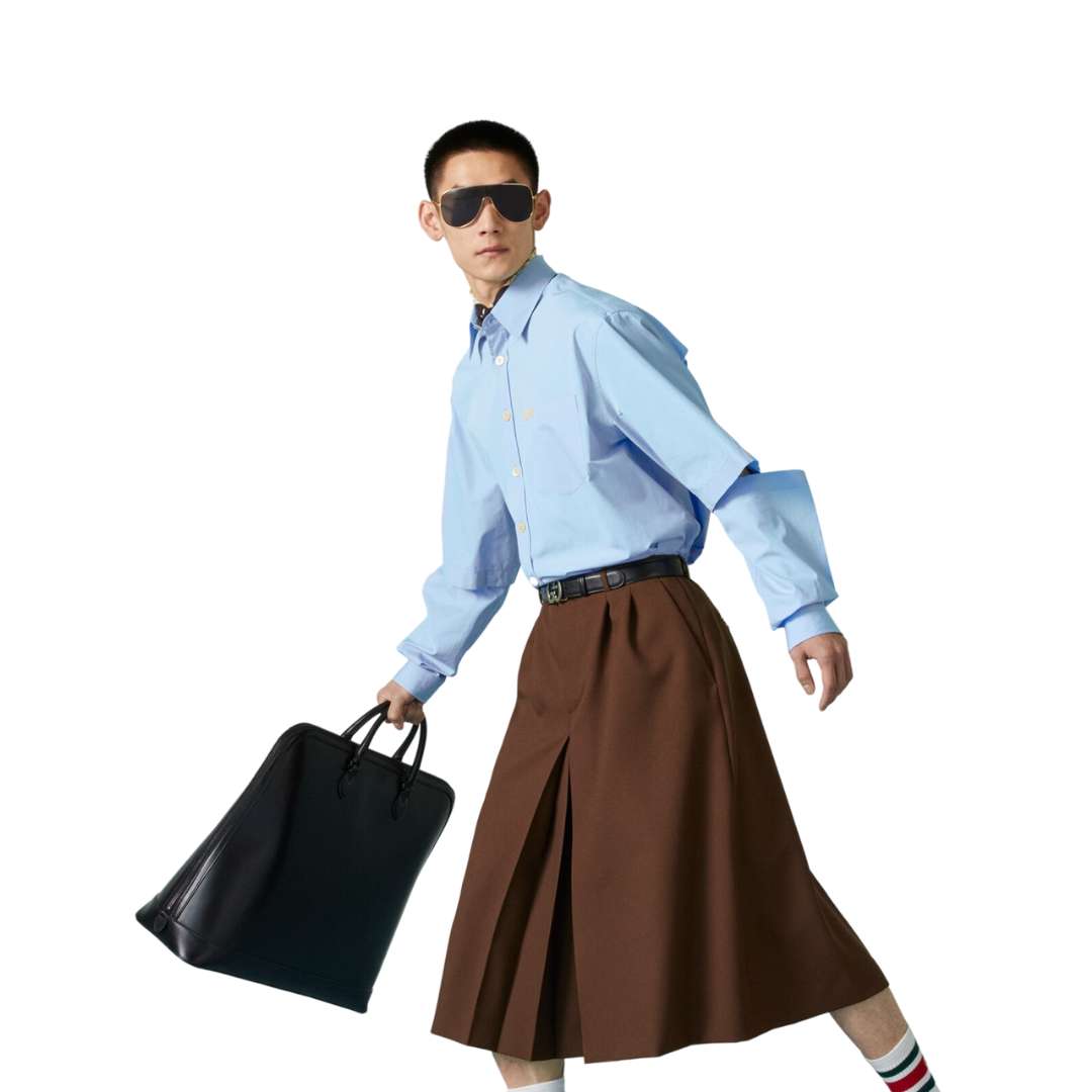 Cotton poplin shirt with embroidery