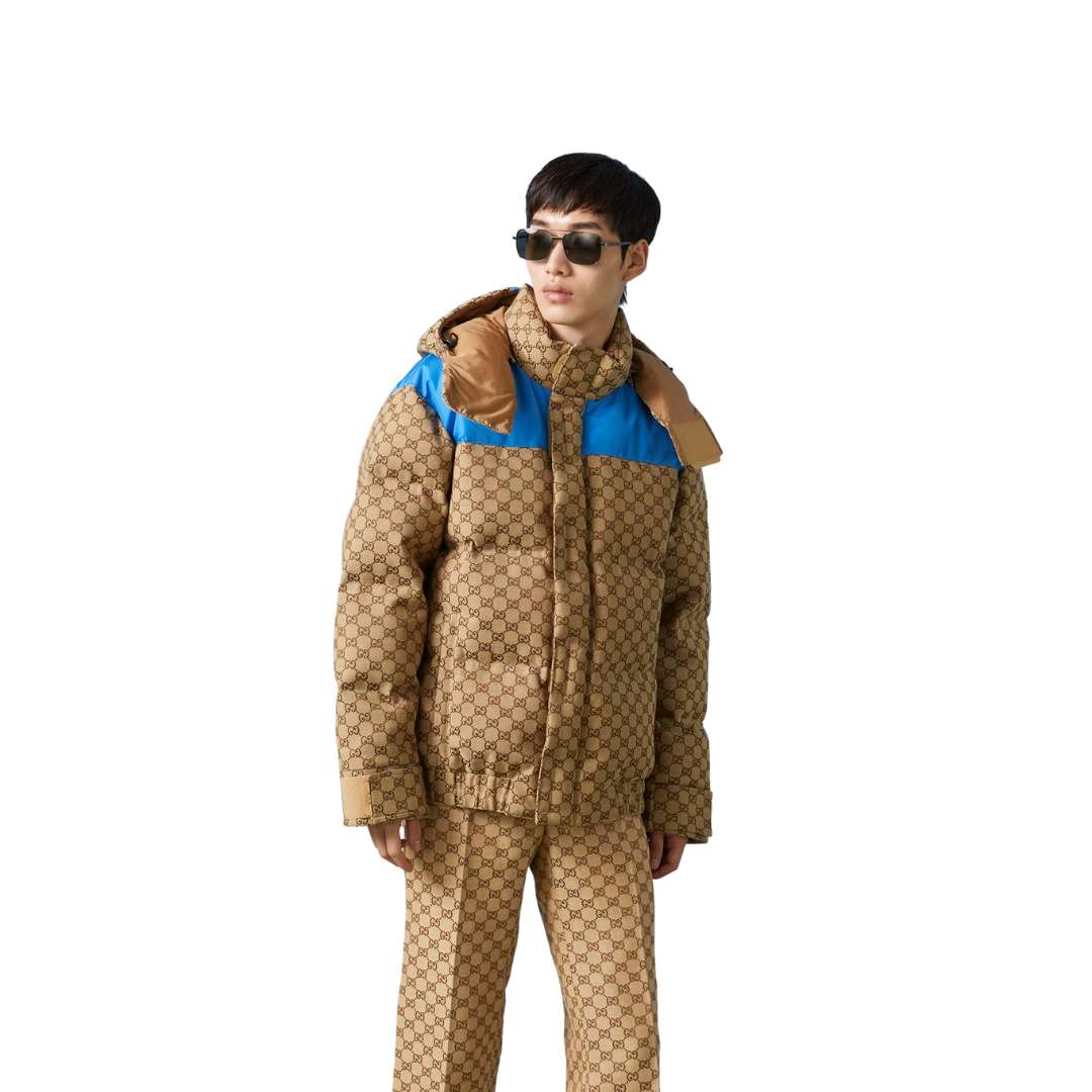 GG cotton canvas padded jacket