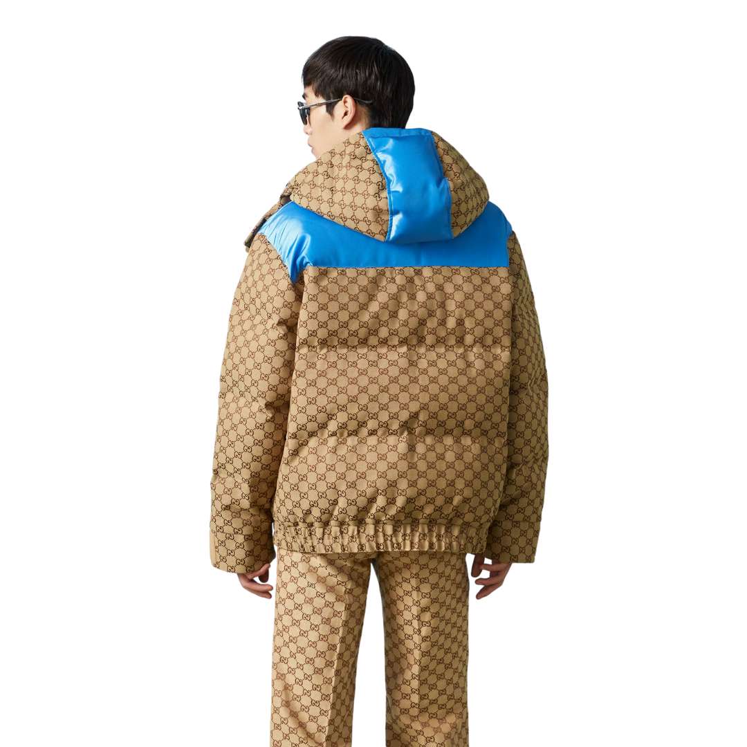 GG cotton canvas padded jacket